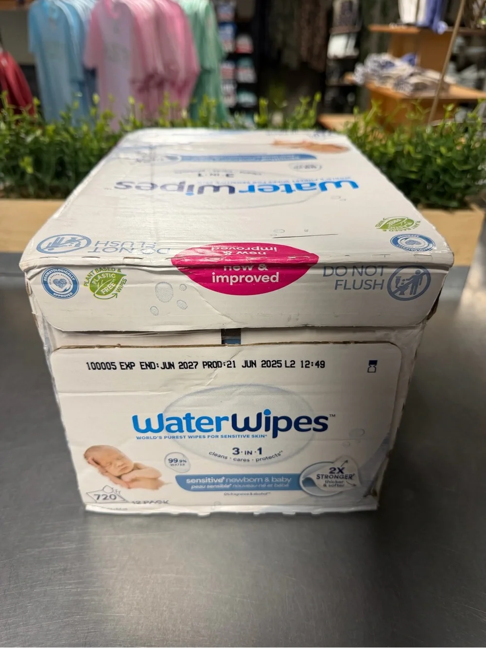 WaterWipes Sensitive Baby Wipes (12 Pack) - NEW